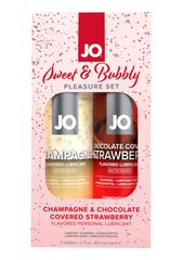 Набір лубрикантів System JO Sweet&Bubbly – Shampagne & Chocolete Covered Strawberry (2×60 мл) SO6777 фото