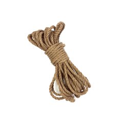 Джутова мотузка BDSM 8 метрів, 6 мм, натруальний колір SO5205 фото