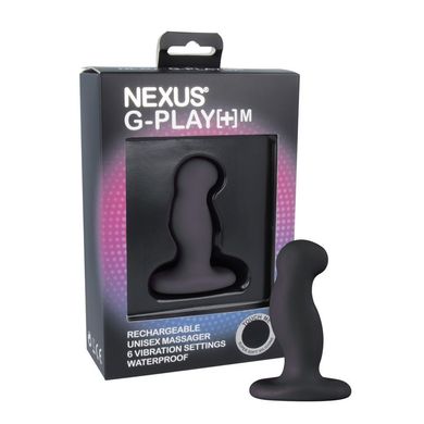Вібромасажер простати Nexus G-Play Plus M Black, макс діаметр 3 см, перезаряджається GPM001 фото