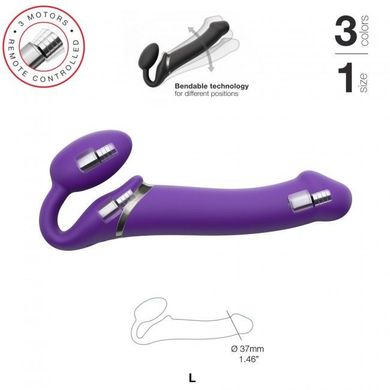 Безремневий страпон з вібрацією Strap-On-Me Vibrating Violet L (м'ята упаковка) SO3826-R фото