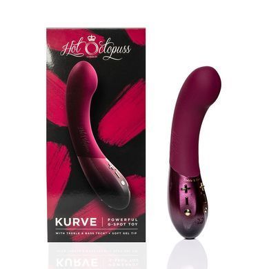 Вібратор для точки G Hot Octopuss KURVE, Treble and Bass Technology, 2 мотори, м&rsquo;який кінчик SO8728 фото