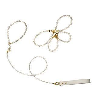 Перлинний набір для фіксації LOCKINK Pearl Bondage & Restraint Set, наручники, поножі, повідець SX0908 фото