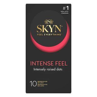 Безлатексні преміум-презервативи SKYN Intense Feel 10 шт, точковий рельєф SX2385 фото