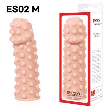 Насадка на член Kokos Extreme Sleeve ES.02 розмір M, потовщувальна, стимулюючий рельєф SO1273 фото