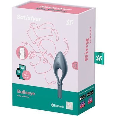 Ерекційне смарт-віброкільце ласо з регулюванням розміру Satisfyer Bullseye Dark Blue SO6121 фото