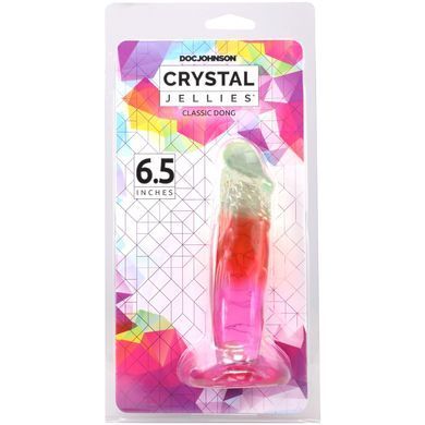 Фалоімітатор Doc Johnson Crystal Jellies - 6.5 Inch Classic Dong - Rainbow SX4489 фото