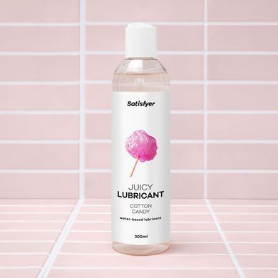 Лубрикант на водній основі Satisfyer Juicy Lubricant Cotton Candy water based 300 мл SX2719 фото