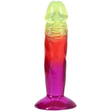 Фалоімітатор Doc Johnson Crystal Jellies - 6.5 Inch Classic Dong - Rainbow SX4489 фото