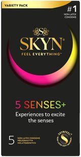 Безлатексні преміум-презервативи SKYN 5 Senses, 5 видів (5 шт) SX2390 фото