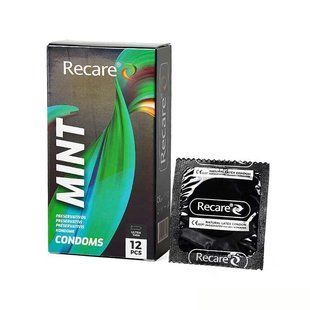 Презервативи Holographic Recare Ultra Thin Mint Condoms 12шт, ультратонкі, аромат: м'ята SX3337 фото