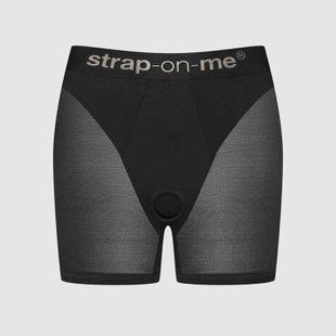 Шорти з фіксацією ділдо Strap-On-Me Harness Lingerie Halo - S - Black SX3512 фото