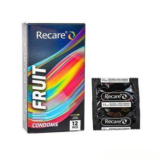 Презервативи Holographic Recare Fruit Flavour Condoms 12 шт, аромати: м'ята, банан, полуниця SX3339 фото