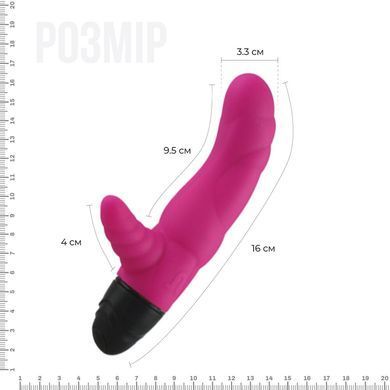 Вібратор рельєфний Adrien Lastic Cyclone Magenta зі стимуляцією точки G, два мотора AD10784 фото