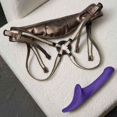 Вібронасадка для страпону з вакуумною стимуляцією Strap-On-Me Multi Orgasm Dildo L Purple SX4034 фото