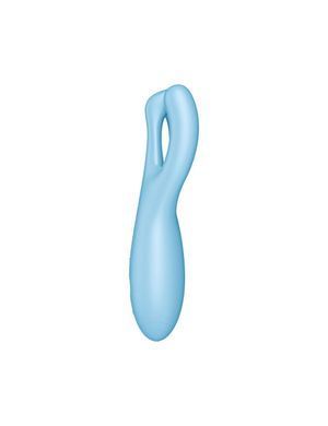 Кліторальний смарт-вібратор Satisfyer Threesome 4 Blue з трьома пальчиками SO6081 фото