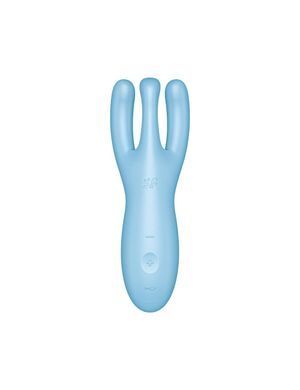 Кліторальний смарт-вібратор Satisfyer Threesome 4 Blue з трьома пальчиками SO6081 фото