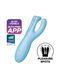 Кліторальний смарт-вібратор Satisfyer Threesome 4 Blue з трьома пальчиками SO6081 фото 1