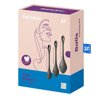 Набір йоні намистин Satisfyer Yoni Power 2 Black, диаметр 2-2,5-3см, вес 22-44-73гр SO5550 фото