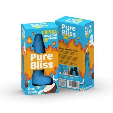 Ароматна свічка пікантної форми Pure Bliss Blue Coco Splash (Кокосове молоко) 15 см SX3035 фото