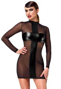 Сукня Noir Handmade F369 Crossfire Mesh & Wetlook Mini dress S SX4099 фото