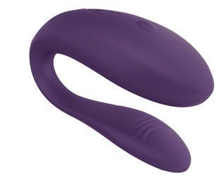 Недорогий вібратор для пар We-Vibe Unite Purple, однокнопковий пульт ДК SO6936 фото