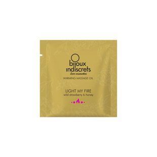 Пробник масажної олії Bijoux Indiscrets Light my Fire &ndash; Wild Strawberry & Honey (2 мл) SO9810 фото