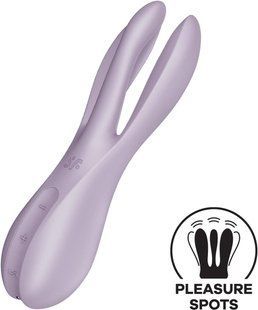 Кліторальний вібратор Satisfyer Threesome 2 Violet, 3 гнучкі пальчики, 3 мотори SX1213 фото