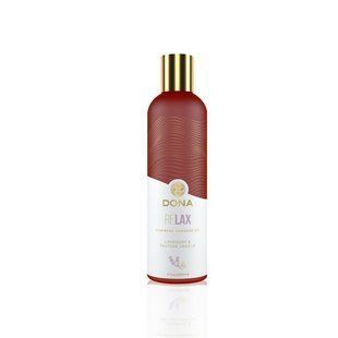 Натуральна масажна олія DONA Relax &ndash; Lavender & Tahitian Vanilla (120 мл) з ефірними оліями SO2623 фото