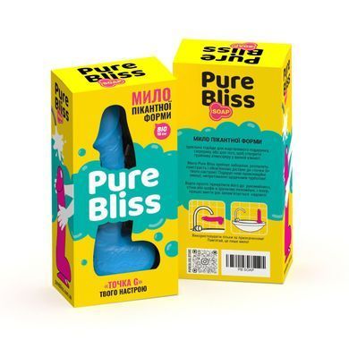 Мило у формі пеніса Pure Bliss BIG Blue, крафтове мило-член, натуральне SO6370 фото