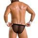 Комплект еротичної чоловічої білизни Passion 036 ALFRED L/XL Black, труси, комірець, манжети SO7579 фото 2