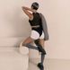Трусики-бразиліана з фіксацією дилдо Strap-On-Me Harness Lingerie Idole &ndash; XS &ndash; Black, високі SX3522 фото 11