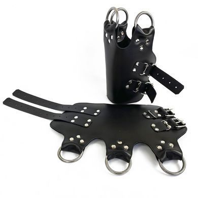 Поножі-манжети для підвісу за ноги Art of Sex &ndash; Leg Cuffs For Suspension, чорні, натуральна шкіра SO5182 фото