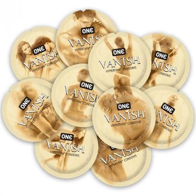 Набір презервативів ONE Vanish Hyperthin, 100 шт, ультратонкі, зі змазкою, паковання-тубус SX0735 фото