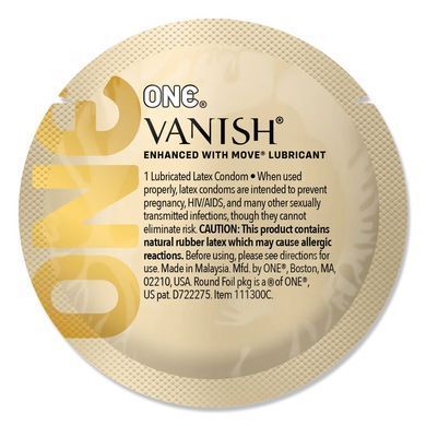 Набір презервативів ONE Vanish Hyperthin, 100 шт, ультратонкі, зі змазкою, паковання-тубус SX0735 фото