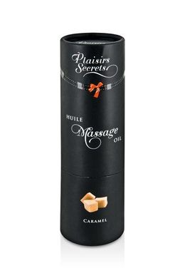 Масажна олія Plaisirs Secrets Caramel (59 мл) з афродизіаками, їстівна, подарункова упаковка SO1837 фото