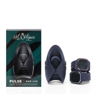 Іграшка для пар Hot Octopuss PULSE DUO LUX, пульсація+вібрація, використання без рук, 2 пульти SO8730 фото