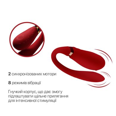 Смартвібратор для пар Zalo — Fanfan Bright Red SO6670 фото