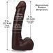 Фалоімітатор Doc Johnson The Realistic Cock ULTRASKYN - 9 Inch with Balls Chocolate SX4453 фото 5