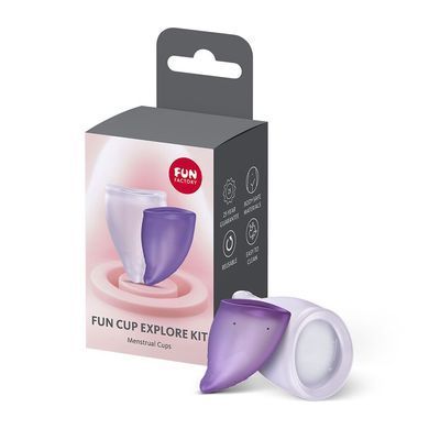 Набір менструальних чаш Fun Factory FUN CUP EXPLORE KIT, 2 шт, Multicolored Violet, об&rsquo;єми 20 та 30 мл SX3680 фото