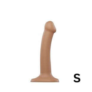 Насадка для страпона Strap-On-Me Dual Density Dildo Caramel S, діаметр 2,7 см, двошарова, гнучка SO9864 фото
