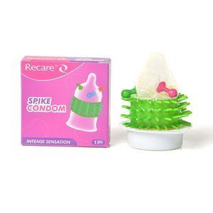 Насадка на член Recare Spike Condom Pink (презерватив з кульками та рядами шипів) SX3352 фото