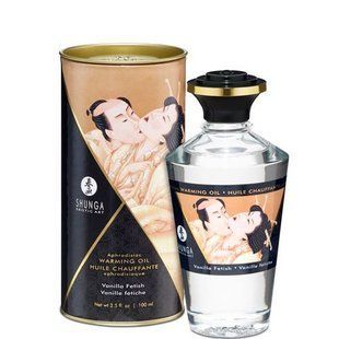 Розігрівальна олія Shunga Aphrodisiac Warming Oil &ndash; Vanilla Fetish (100 мл) без цукру, смачна SO2496 фото