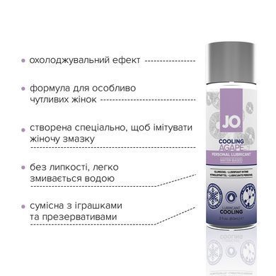 Охолоджувальна змазка JO AGAPE &mdash; COOLING (60 мл) без гліцерину, гліколю та парабенів SO1688 фото