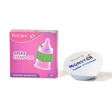 Насадка на член Recare Spike Condom Pink (презерватив з кульками та рядами шипів) SX3352 фото