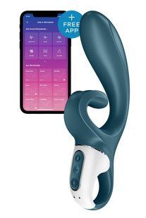 Смарт вібратор-кролик Satisfyer Hug Me Bluegrey, 2 мотори, діаметр 4,2см, широка кліторальна частина SO6273 фото