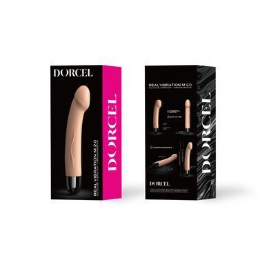Вібратор Dorcel Real Vibration M Flesh 2.0, діаметр 3,7см, перезаряджається, для точки G SO3819 фото