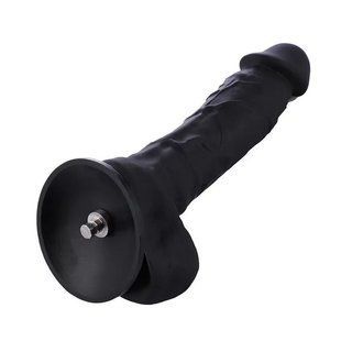 Фалоімітатор для секс-машин Hismith 8.3&Prime; Silicone Dildo Black, система KlicLok, гнучкий стрижень SO9971 фото