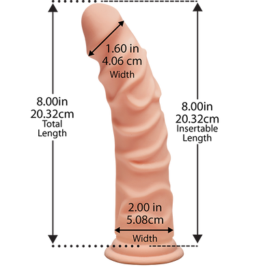 Фалоімітатор Doc Johnson The D - Ragin D - 8 Inch Without Balls - ULTRASKYN, діаметр 5,1 см SO2820 фото