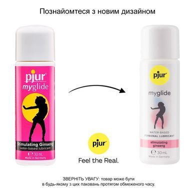 Збуджувальний лубикант на водній основі pjur myglide 30 мл, із женьшенем, тепло+поколювання PJ10550 фото