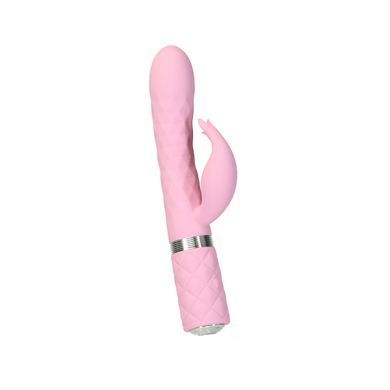 Розкішний кролик з ротацією та вібрацією Pillow Talk Lively Pink, кристал Сваровскі SO6856 фото